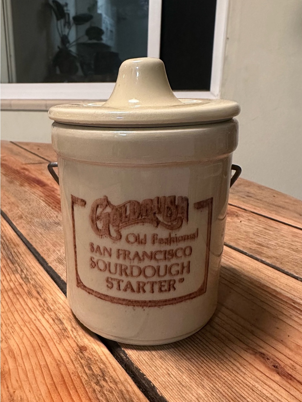 Vintage San Francisco Sourdough Starter Ceramic Stonewear